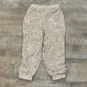 Art Class Silver Sequins Joggers sz S EUC
